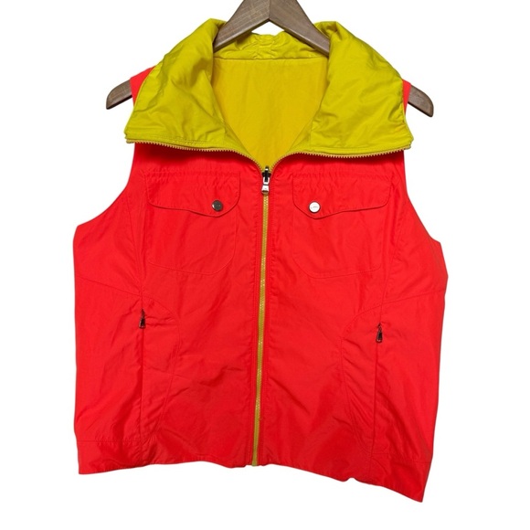 Lauren Ralph Lauren Women's Reversible Athletic Vest Orange & Yellow XL Active - Picture 1 of 5